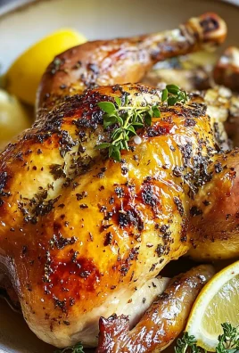 Golden Roasted Chicken with Juicy, Tender Meat