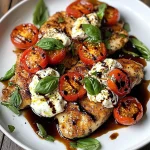 Italian Basil Chicken Cutlets with Tomato and Burrata Topping