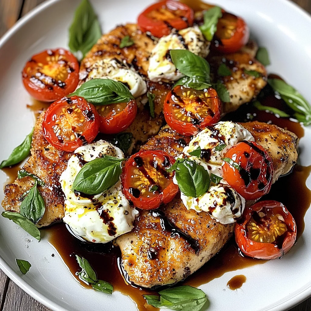 Italian Basil Chicken Cutlets with Tomato and Burrata Topping