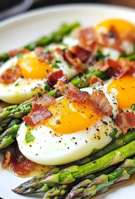 Keto Asparagus and Eggs With Warm Bacon Dressing