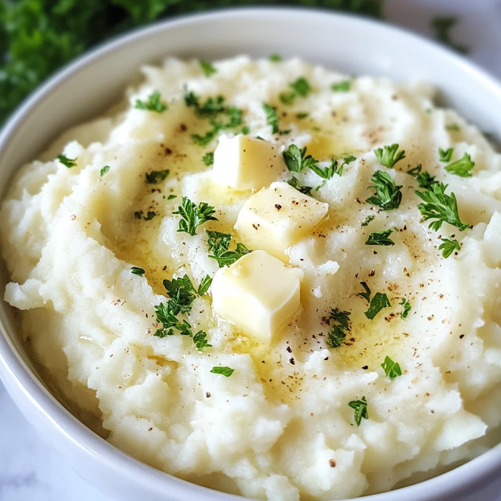 Keto Garlic Cauliflower Mash Recipe
