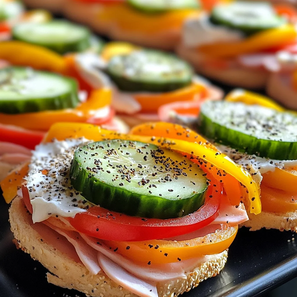 Mini Bagel Sandwiches for the Pool