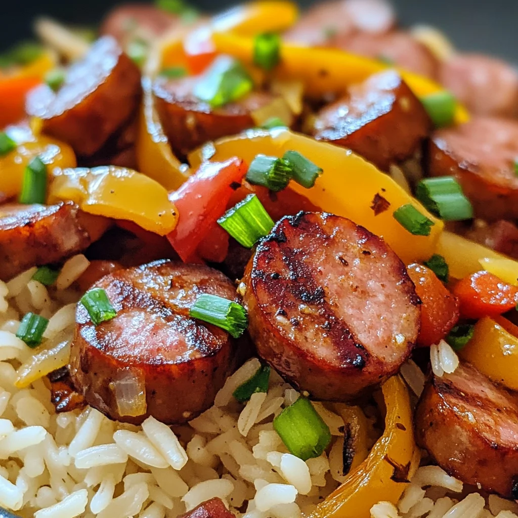 One-Skillet Onion and Pepper Kielbasa with Rice image 4