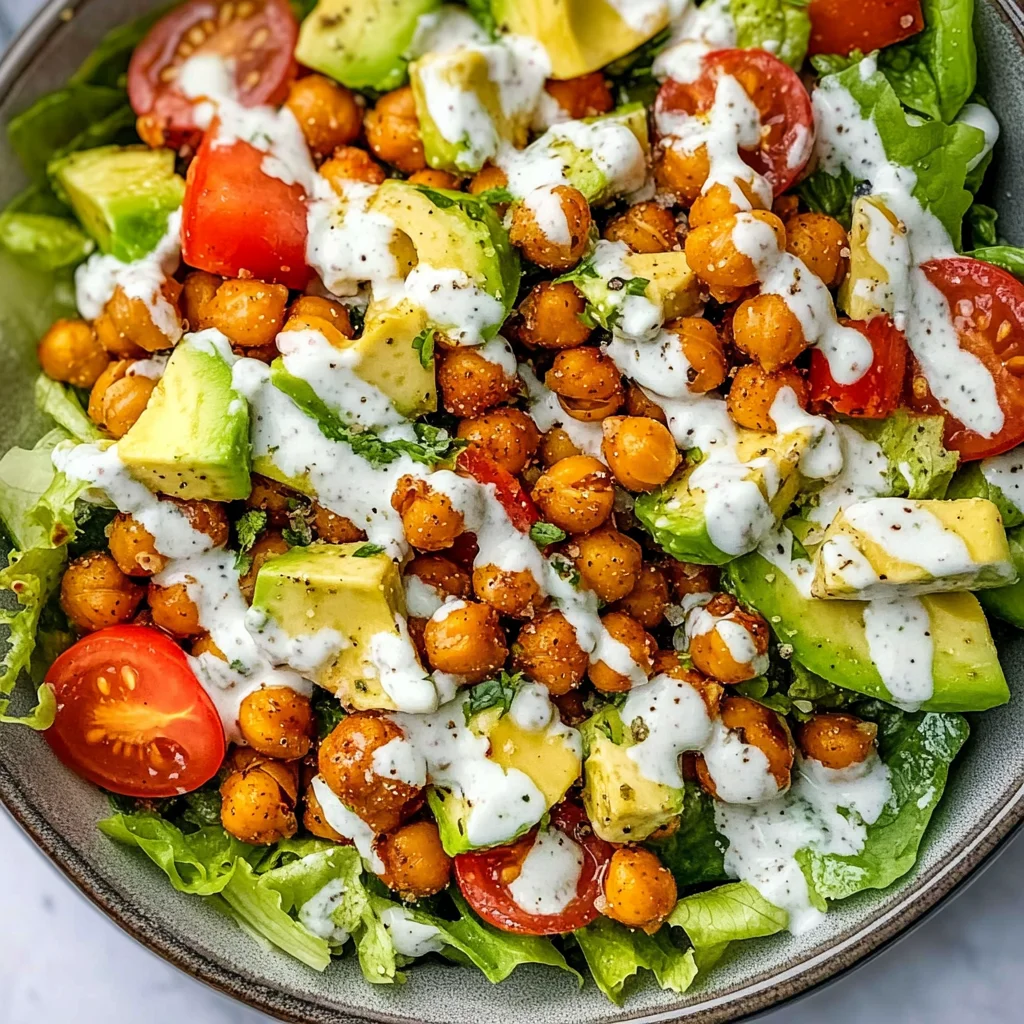 Roasted Chickpea Avocado Salad
