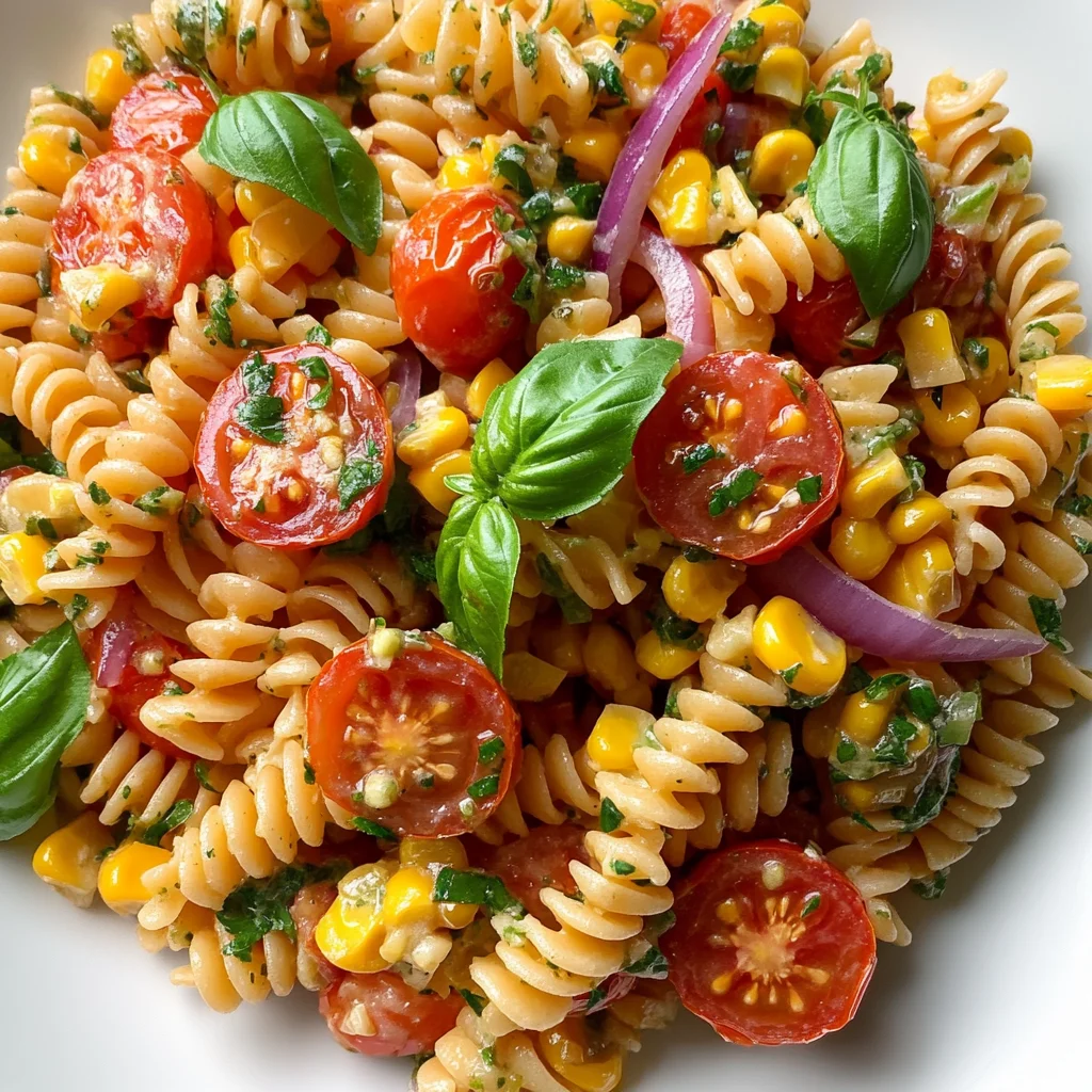 Roasted Corn and Tomato Pasta Salad