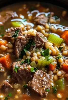 Slow Cooker Beef and Barley Soup