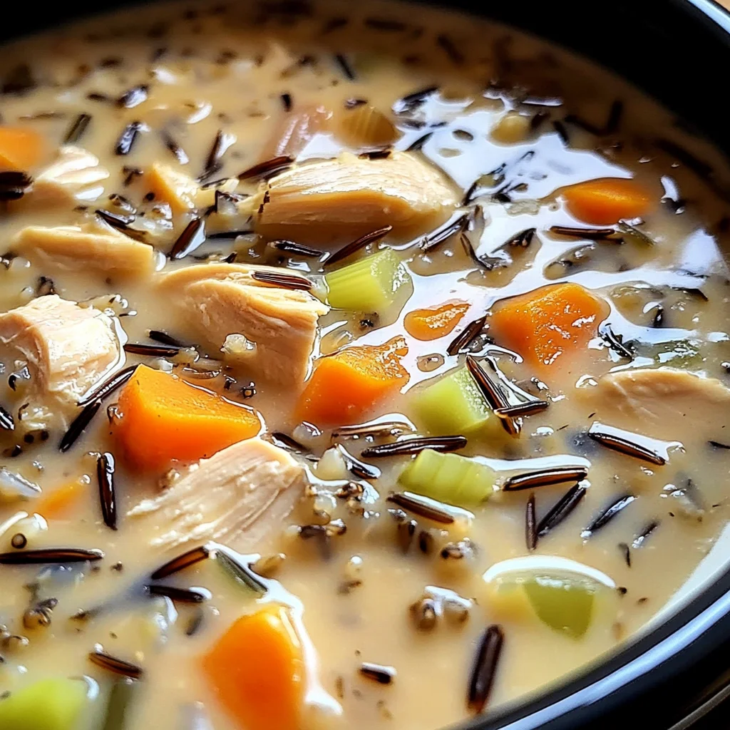 Slow Cooker Chicken Wild Rice Soup