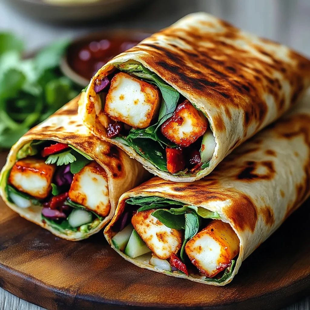 Sweet Chili Halloumi Wraps