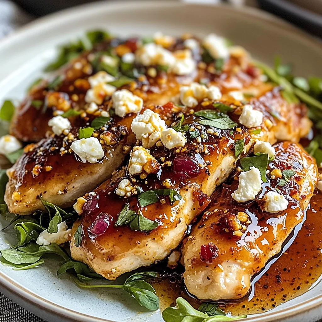 Sweet and Spicy Hot Honey Feta Chicken
