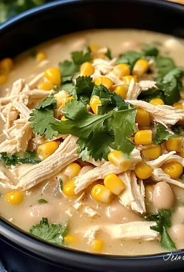The Easiest Crockpot White Chicken Chili with Cream Cheese