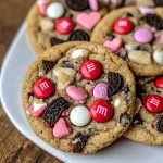 Valentine's day Oreo M&m's cookies