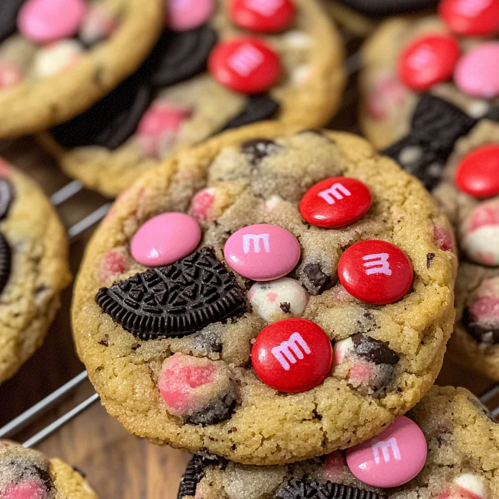Valentine’s day Oreo M&m’s cookies image 4