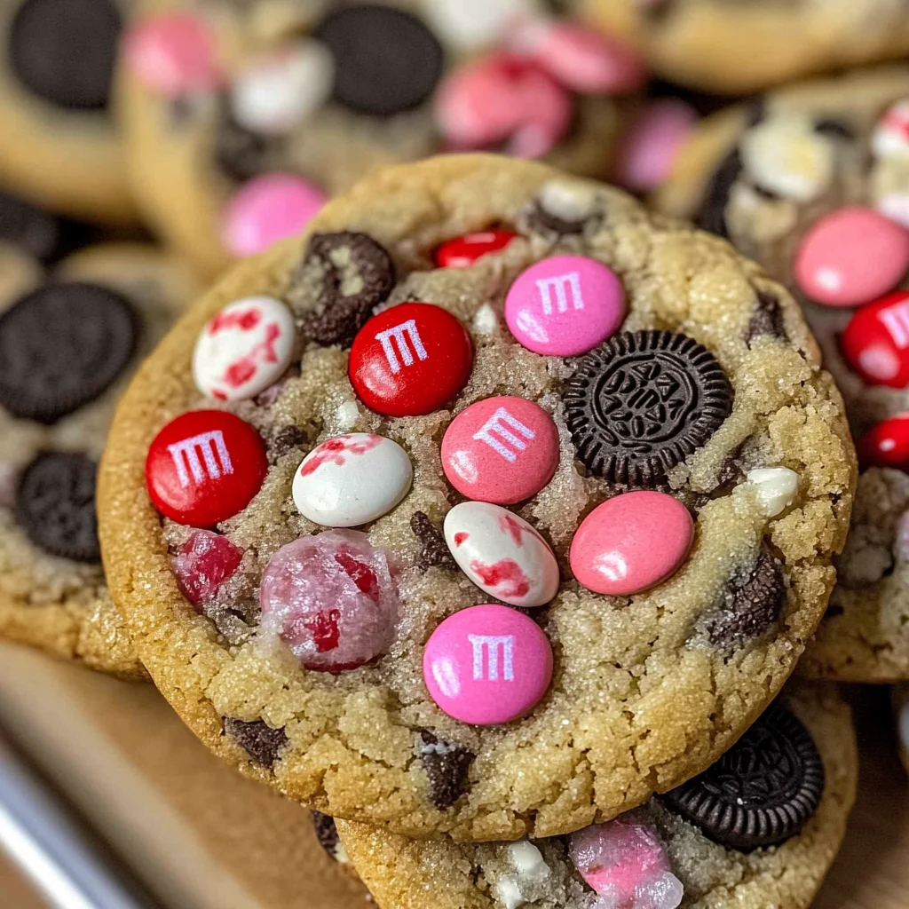 Valentine’s day Oreo M&m’s cookies image 3