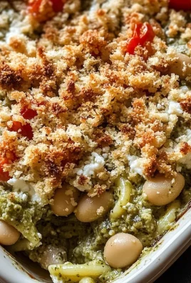 White Bean Pesto Pasta Bake