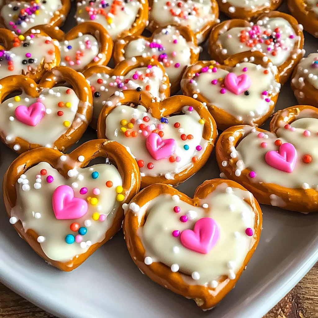 White Chocolate Pretzel Hearts