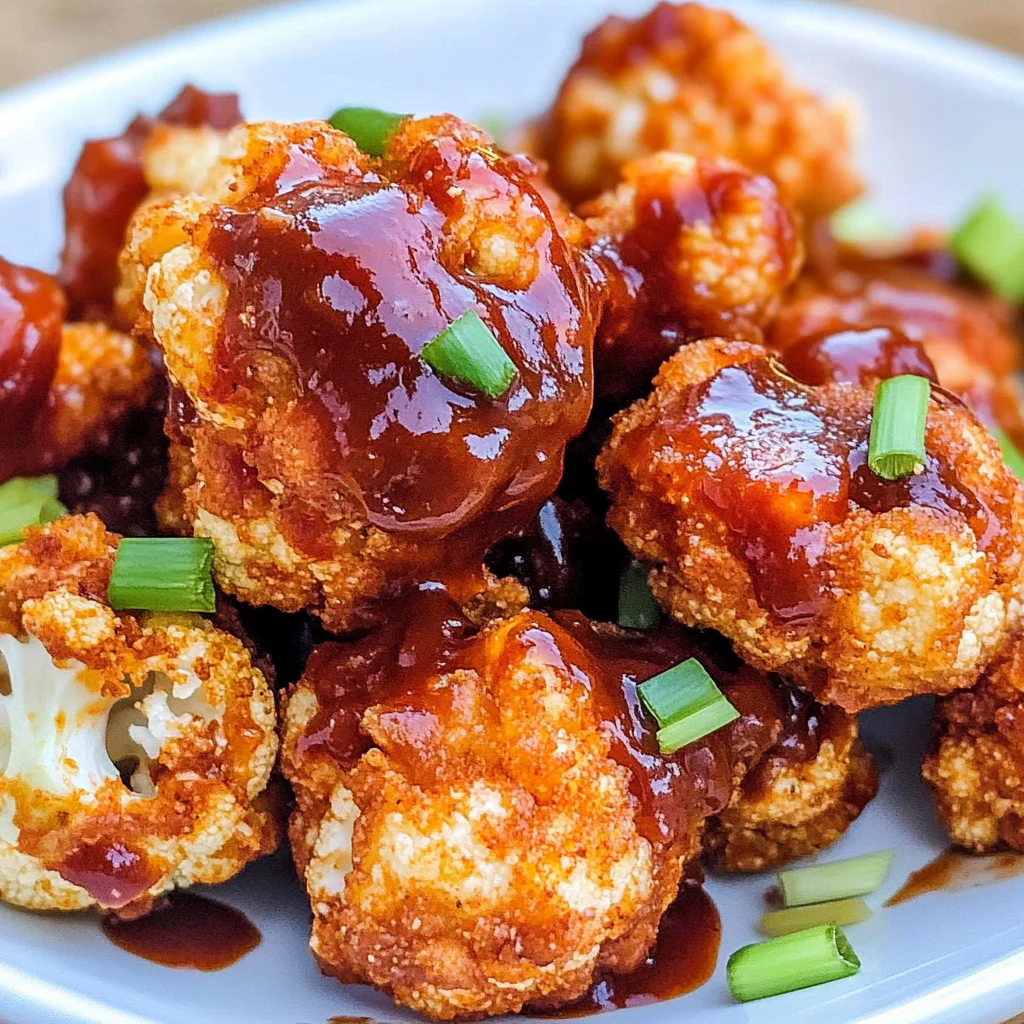 Air Fryer BBQ Cauliflower Wings