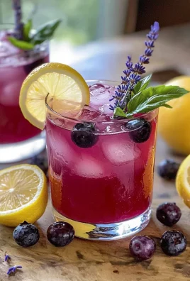 Blueberry Basil Lemon Lavender Mocktail