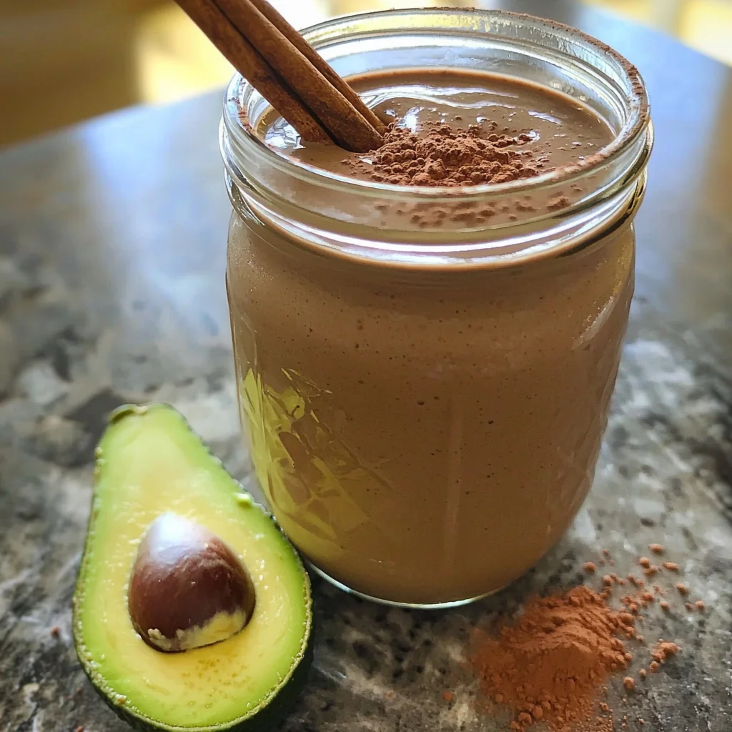 Chocolate Avocado Protein Smoothie