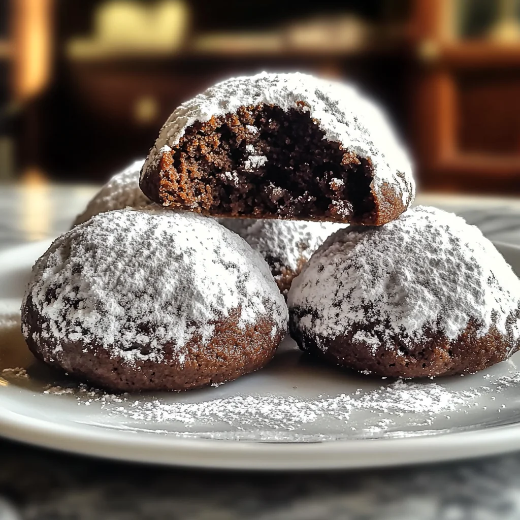 Chocolate Snowball Cookies