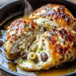 Creamy Olive Artichoke Stuffed Chicken