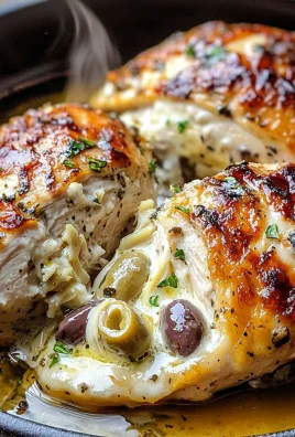 Creamy Olive Artichoke Stuffed Chicken