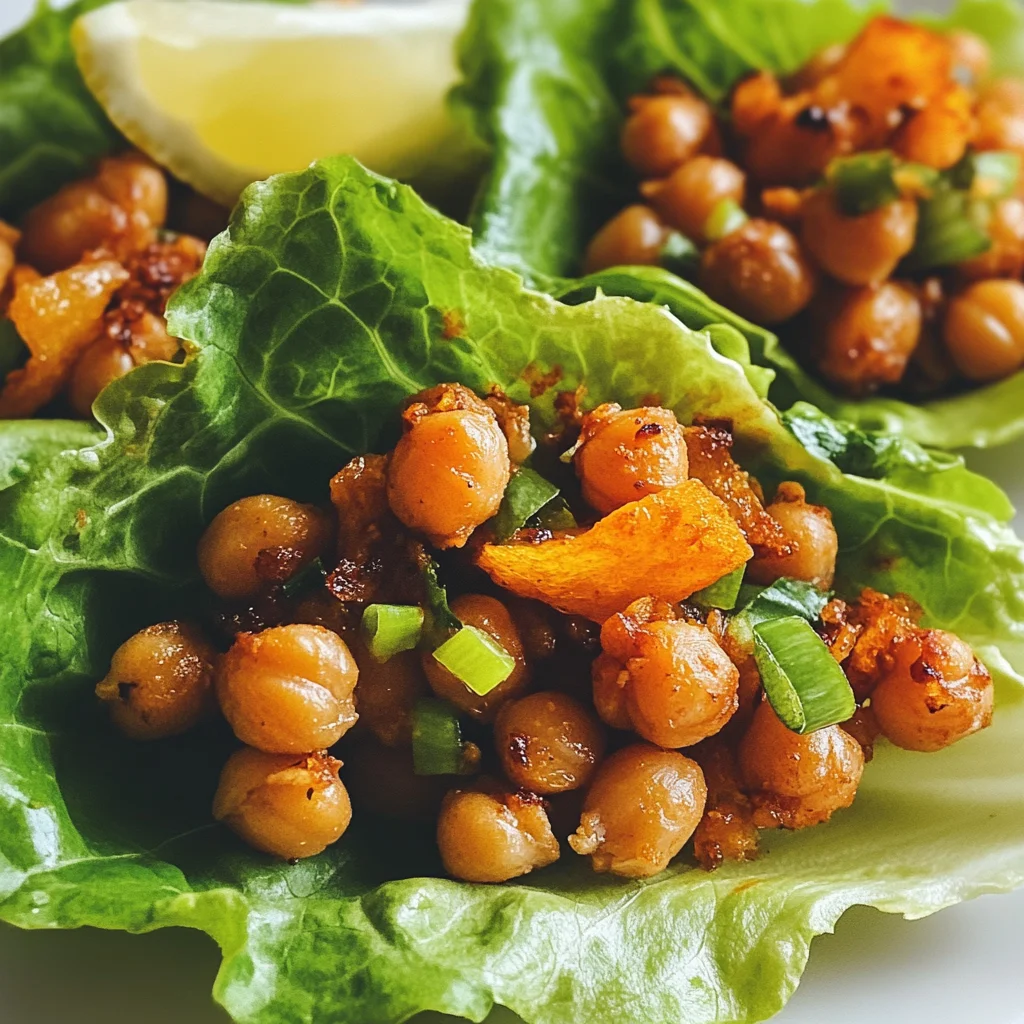 Crispy Chickpea Lettuce Wraps