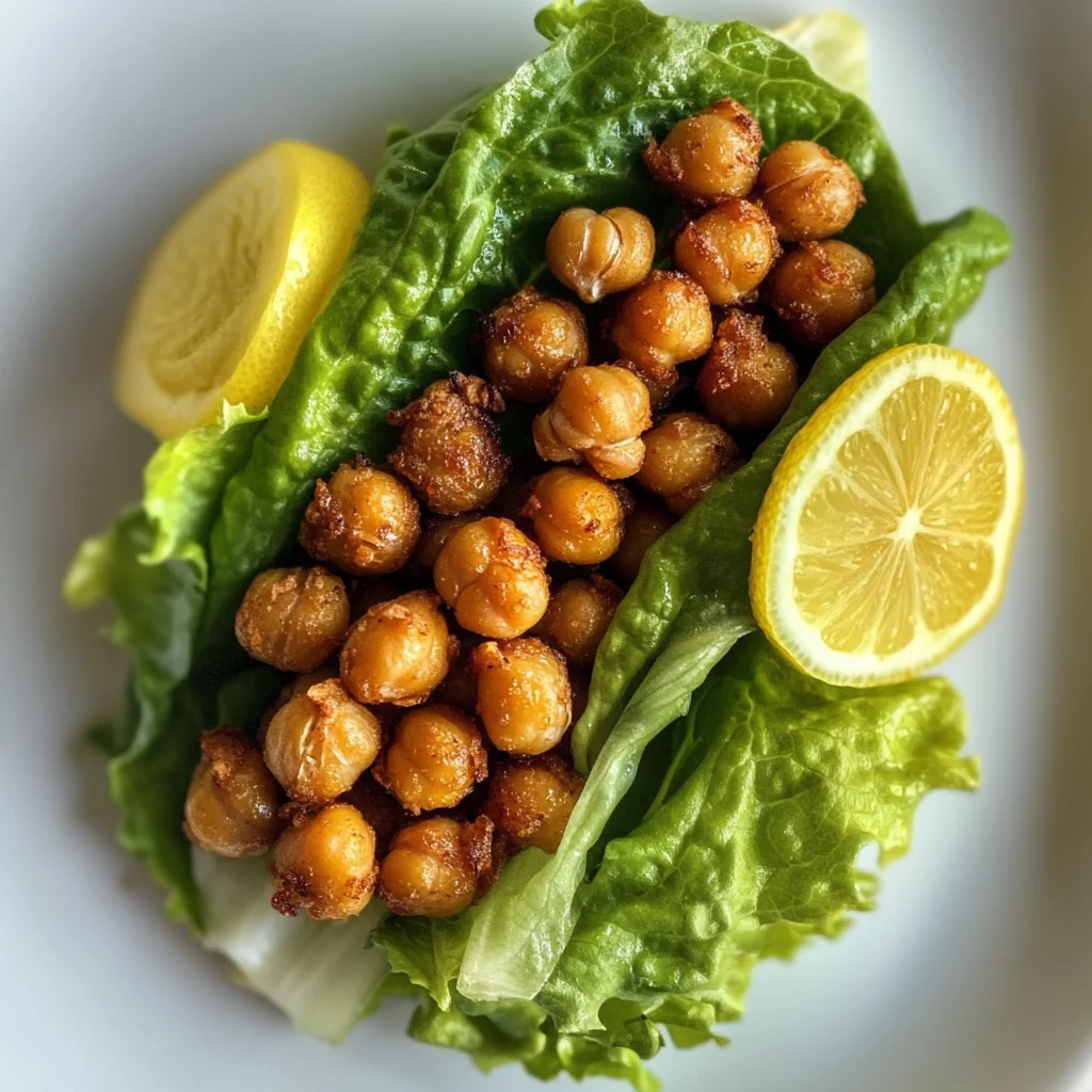 Crispy Chickpea Lettuce Wraps