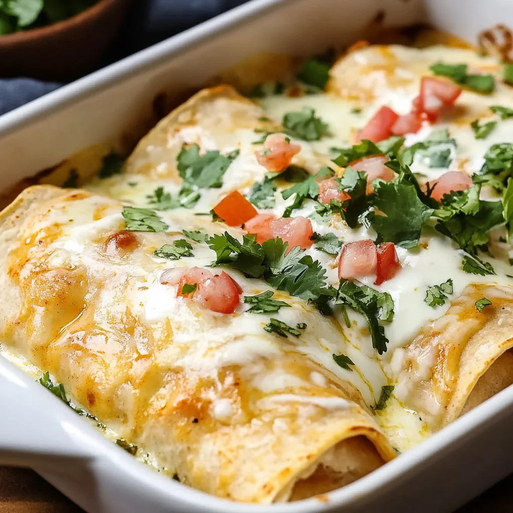 Delicious Chicken Enchiladas with Sour Cream White Sauce Recipe