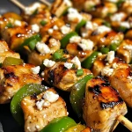 Delicious Hot Honey Feta Chicken Skewers