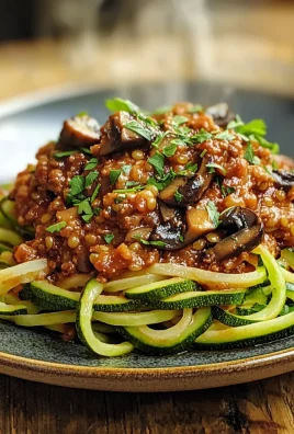 Delicious Porcini and Green Lentil Bolognese with Courgetti Recipe