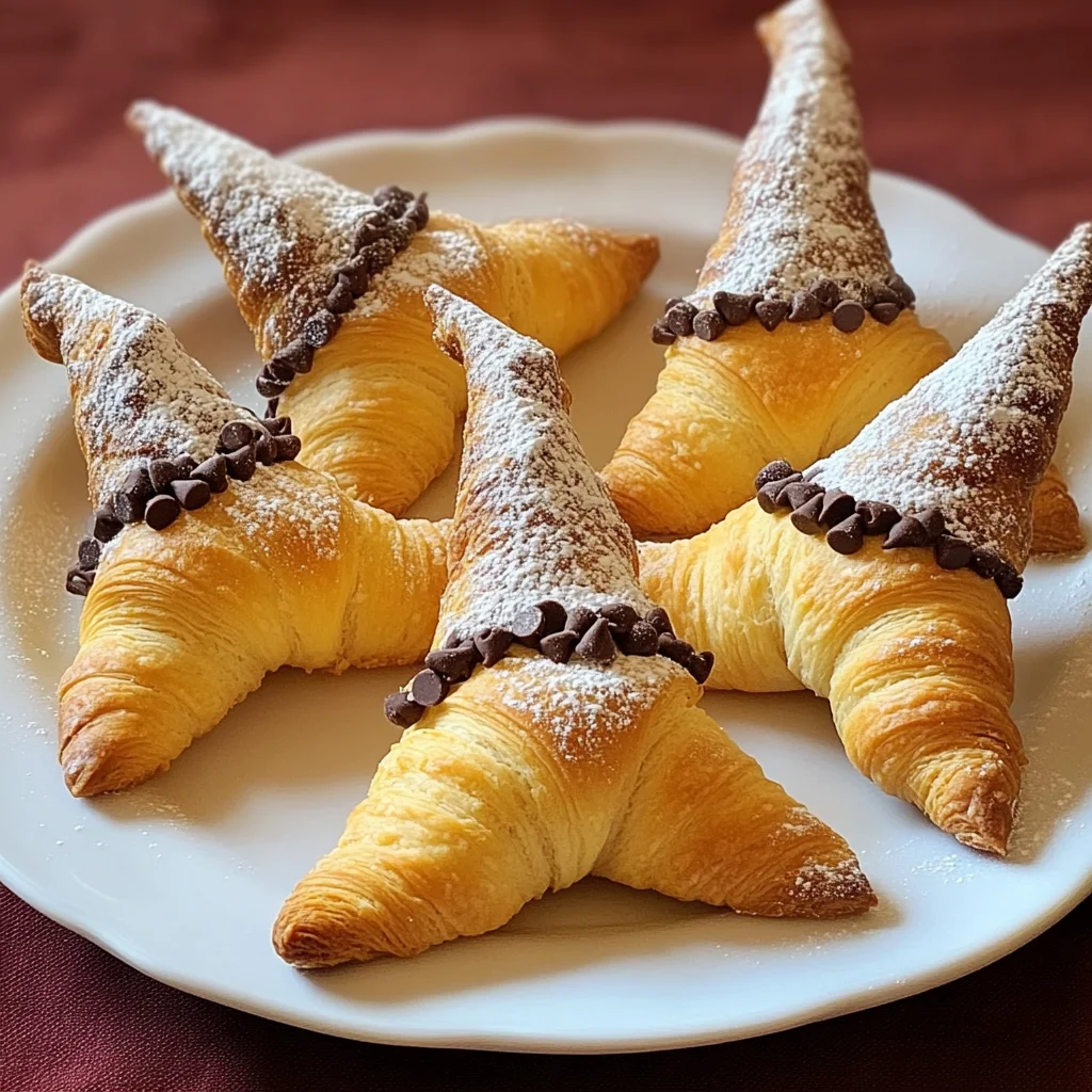 Delicious Witch Hat Crescent Rolls with Chocolate Chips Recipe