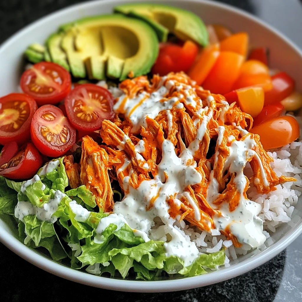 Easy Buffalo Chicken Rice Bowl