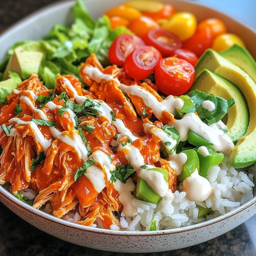 Easy Buffalo Chicken Rice Bowl