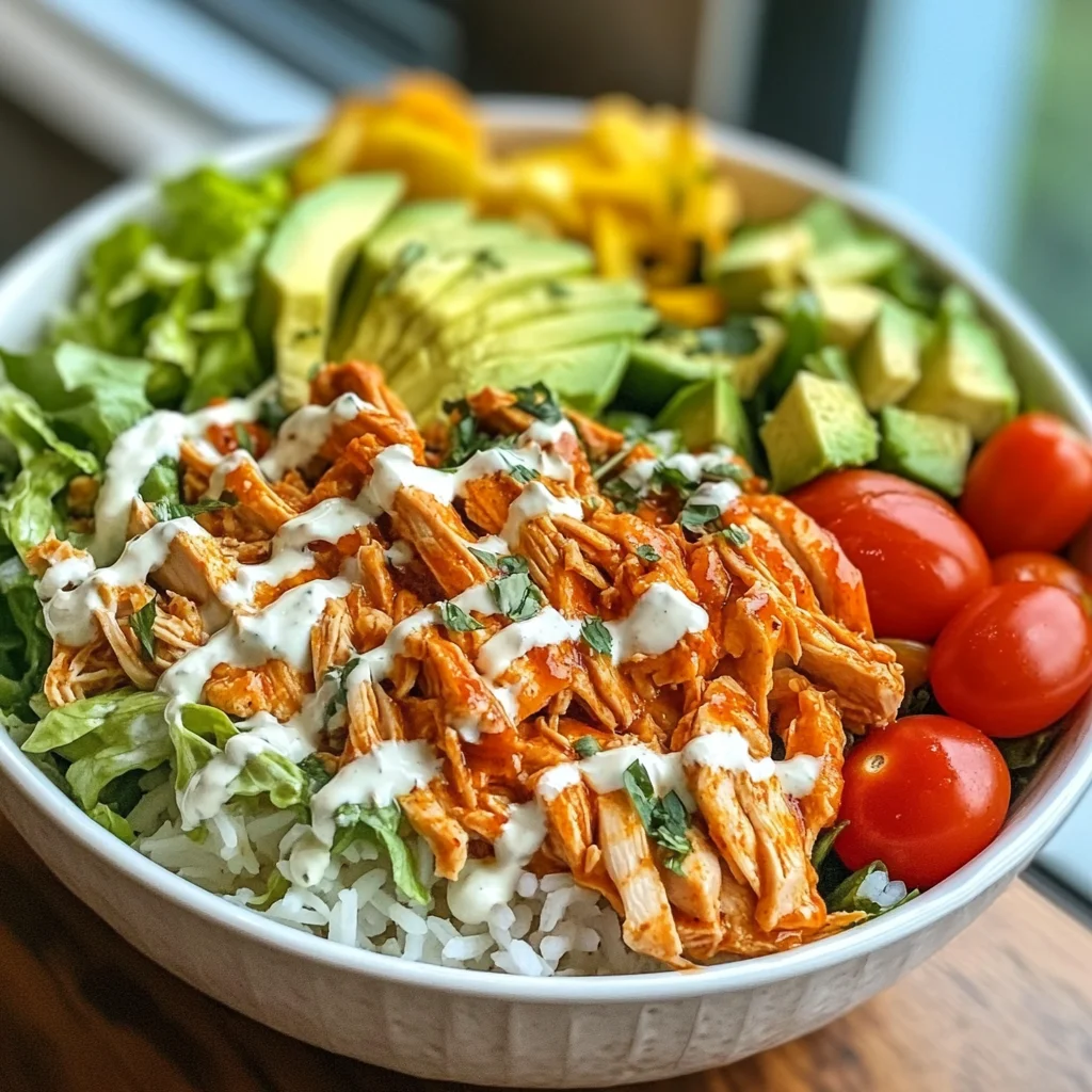 Easy Buffalo Chicken Rice Bowl