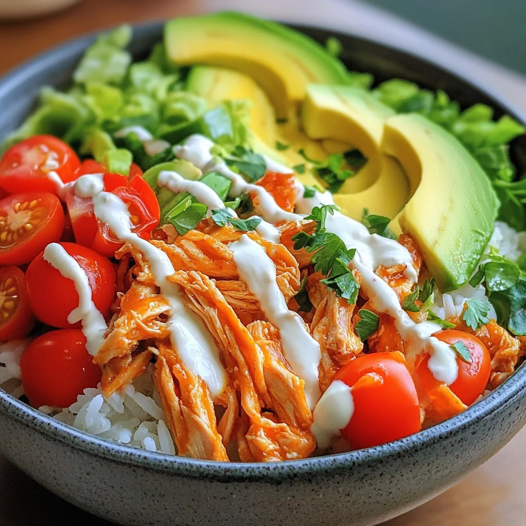 Easy Buffalo Chicken Rice Bowl
