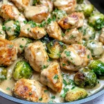 Easy Chicken Alfredo Brussel Sprouts