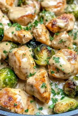 Easy Chicken Alfredo Brussel Sprouts