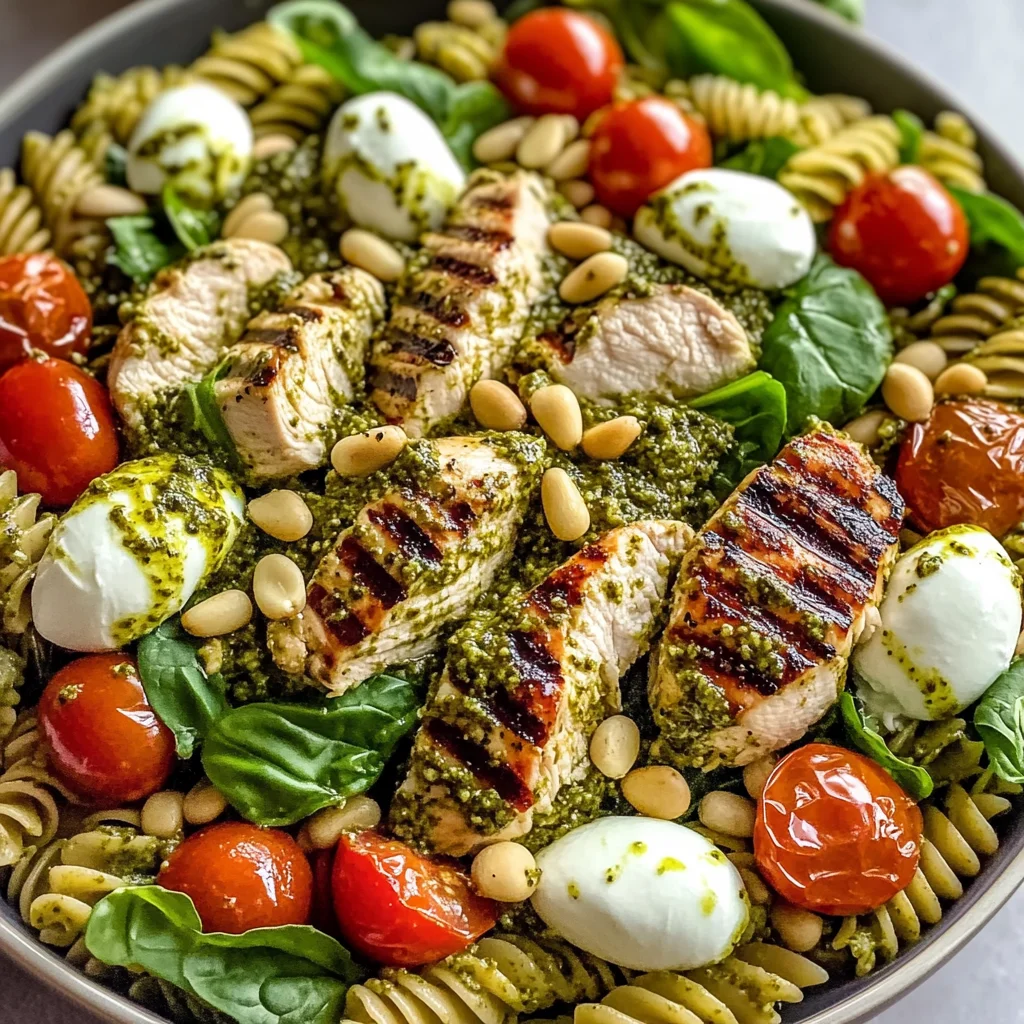 Easy Chicken Pesto Pasta Salad (25-Minutes)