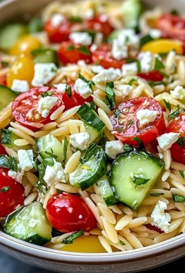 Easy Lemon Orzo Pasta Salad Recipe