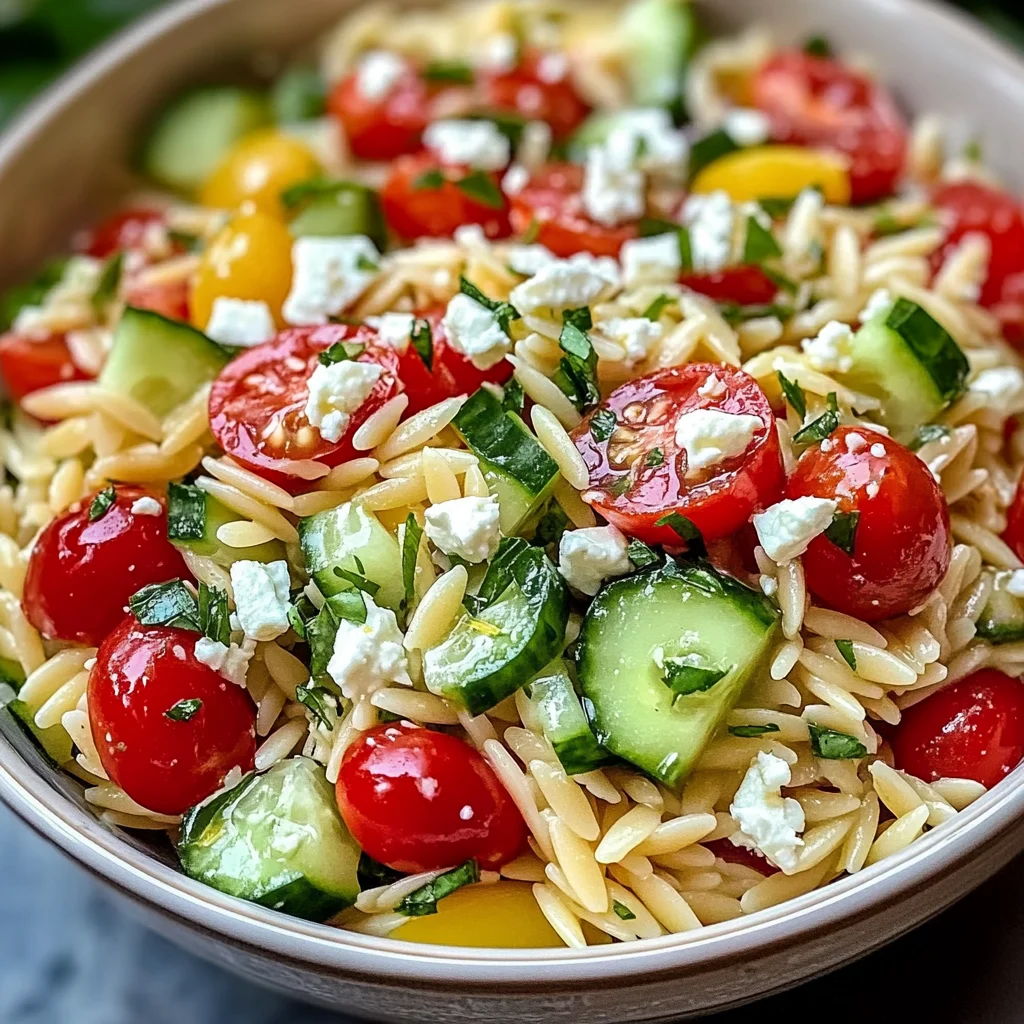 Easy Lemon Orzo Pasta Salad Recipe