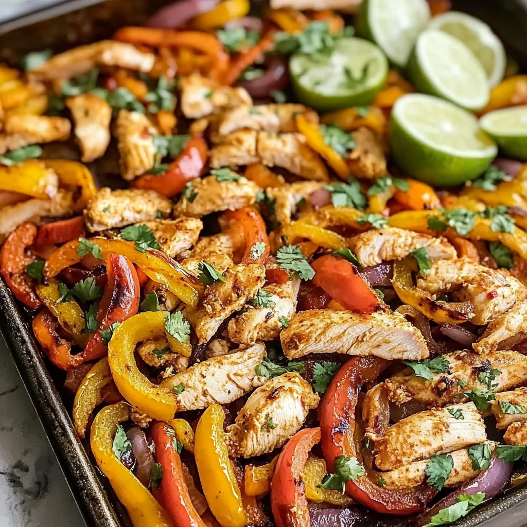 Easy Sheet Pan Chicken Fajitas (Ready in 30 Minutes!)