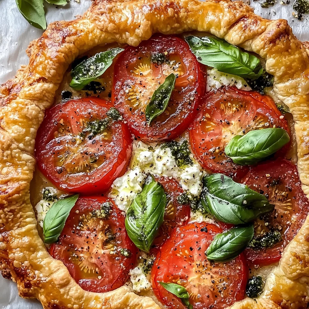 Easy Tomato Basil Galette with Goat Cheese
