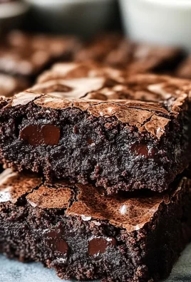 Fudgy Chocolate Brownies with Crackly Tops and Gooey Centers