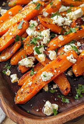 Glazed Hot Honey Carrots with Feta Cheese
