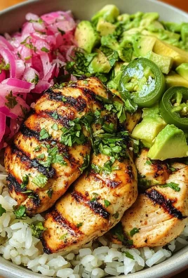 Grilled Chicken and Cilantro-Lime Rice Bowl