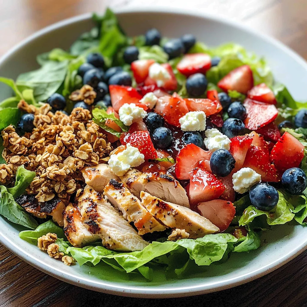 Grilled Protein Chicken Salad + Seedy Granola Crunch Recipe