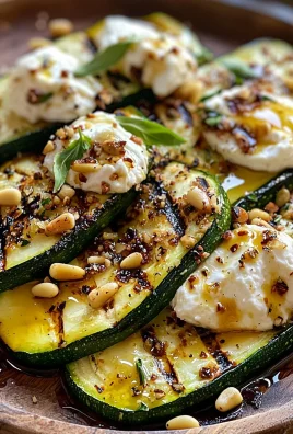 Grilled Zucchini with Burrata and Pine Nuts