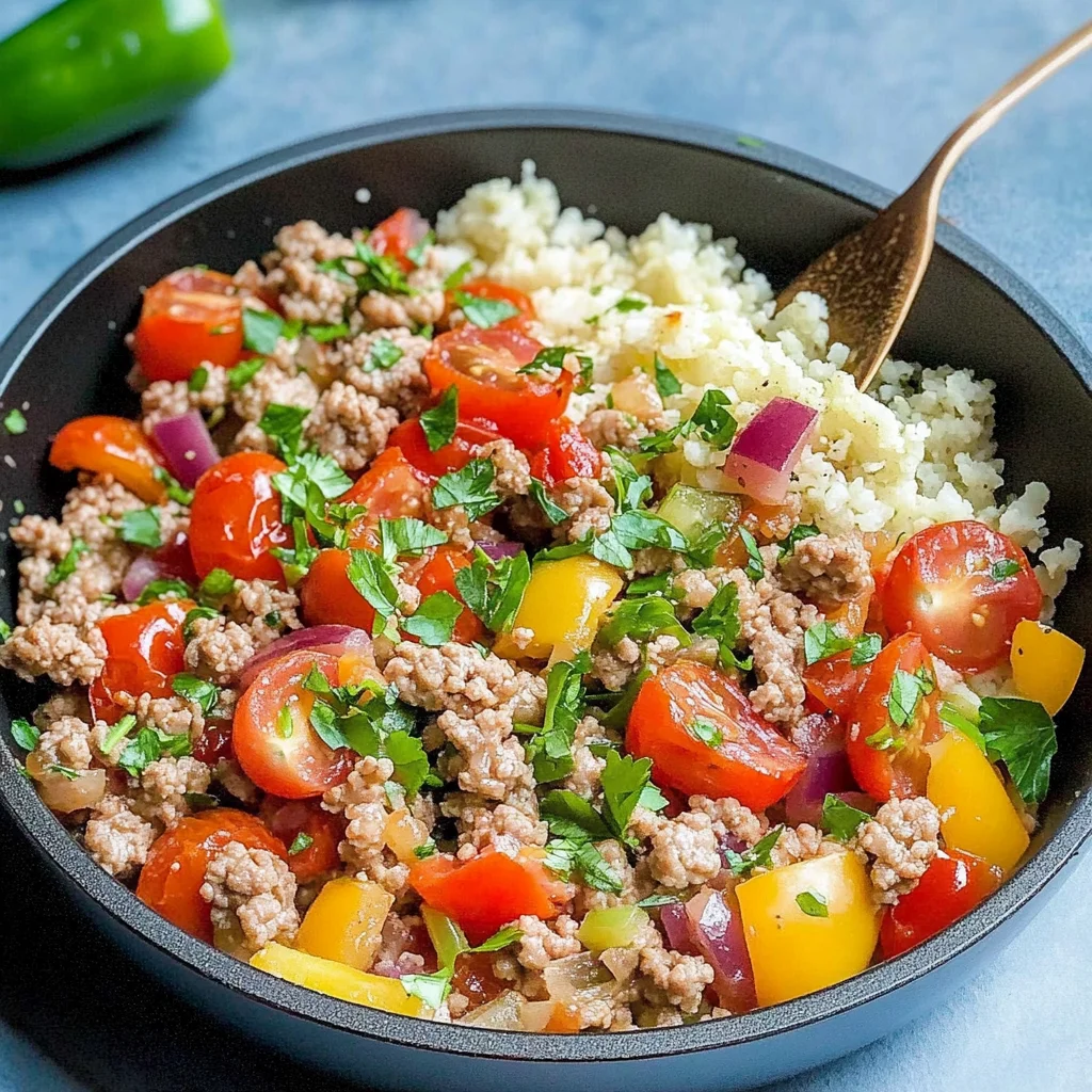 Ground Turkey Cauliflower Rice Recipe