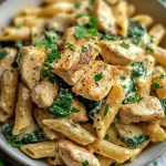 Healthy Garlic Parmesan Chicken Pasta