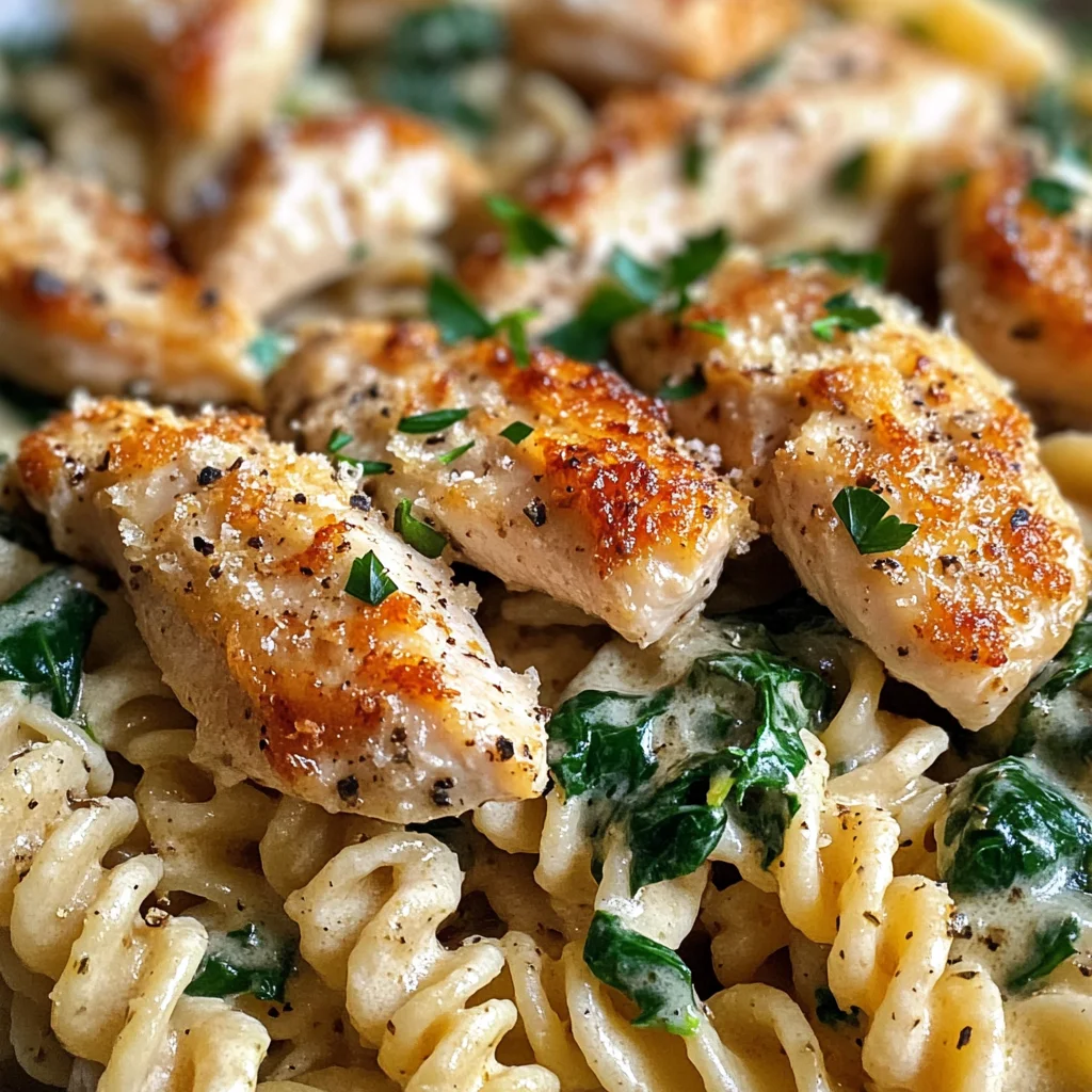 Healthy Garlic Parmesan Chicken Pasta